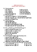 Bài tập môn Toán Lớp 8 - Chủ đề Chia đa thức cho đa thức